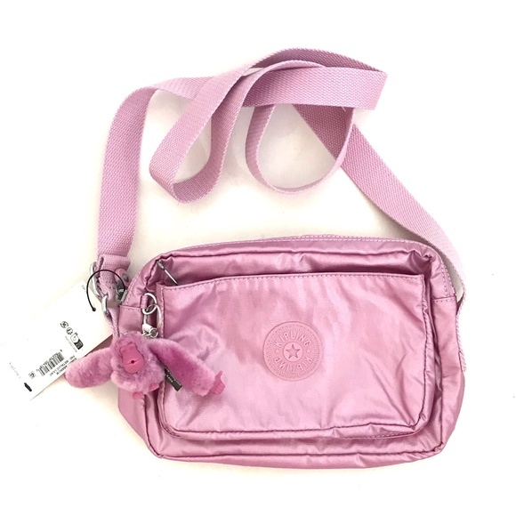 KIPLING Abanu Crossbody Bag Metallic Lilac - Picture 1 of 16